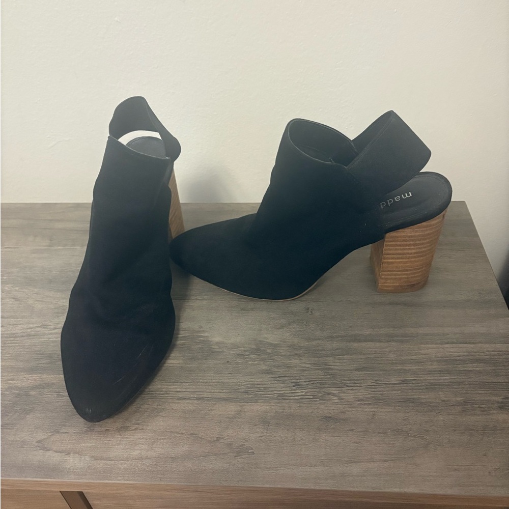 Madden Girl Black Heeled Boots